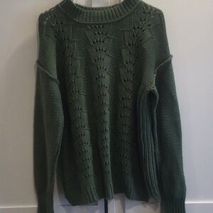 Green knit sweater